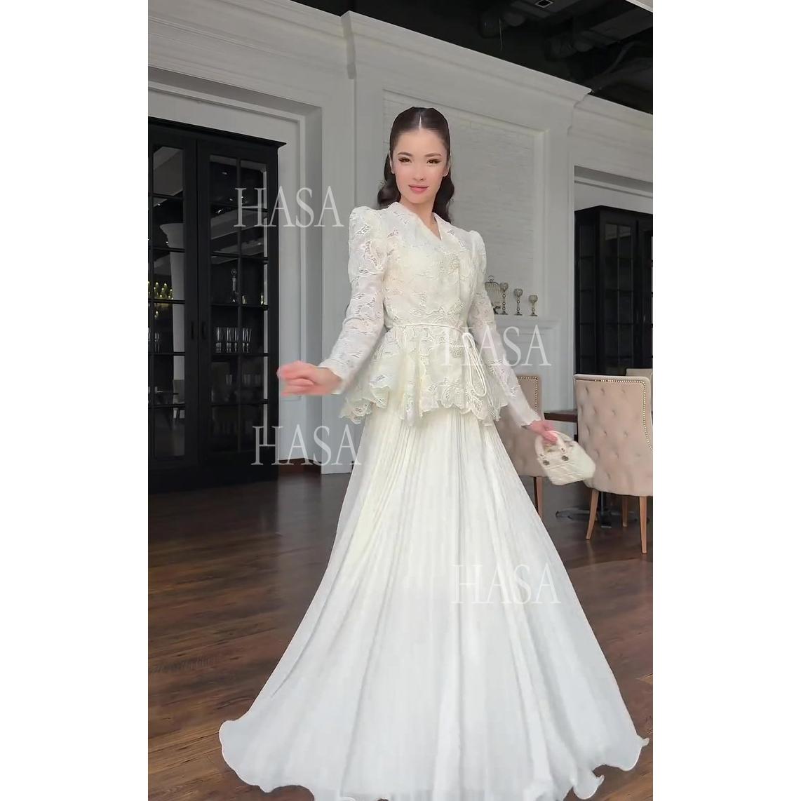 HASA HS6756 Soft Elegant Layered Occasion Dress