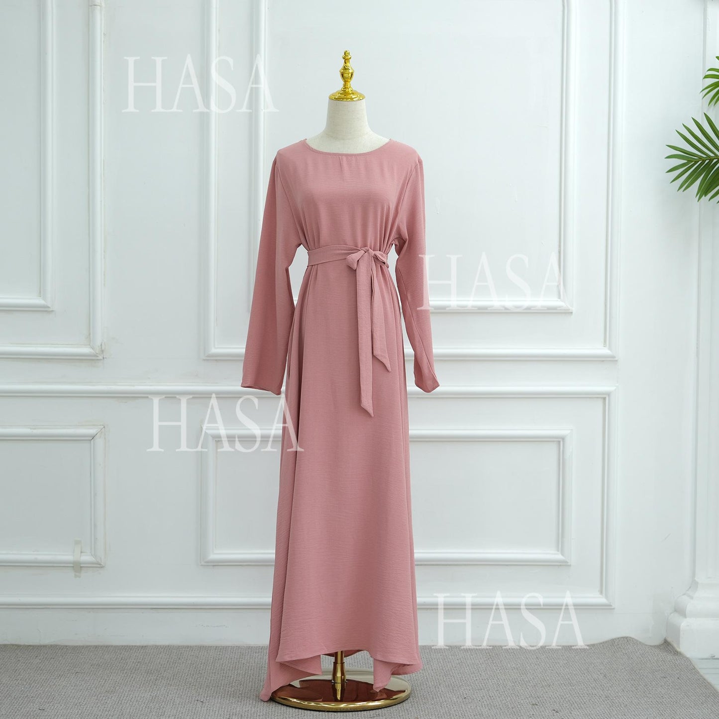 HS6532 Slim-fit waist cape robe two-piece set