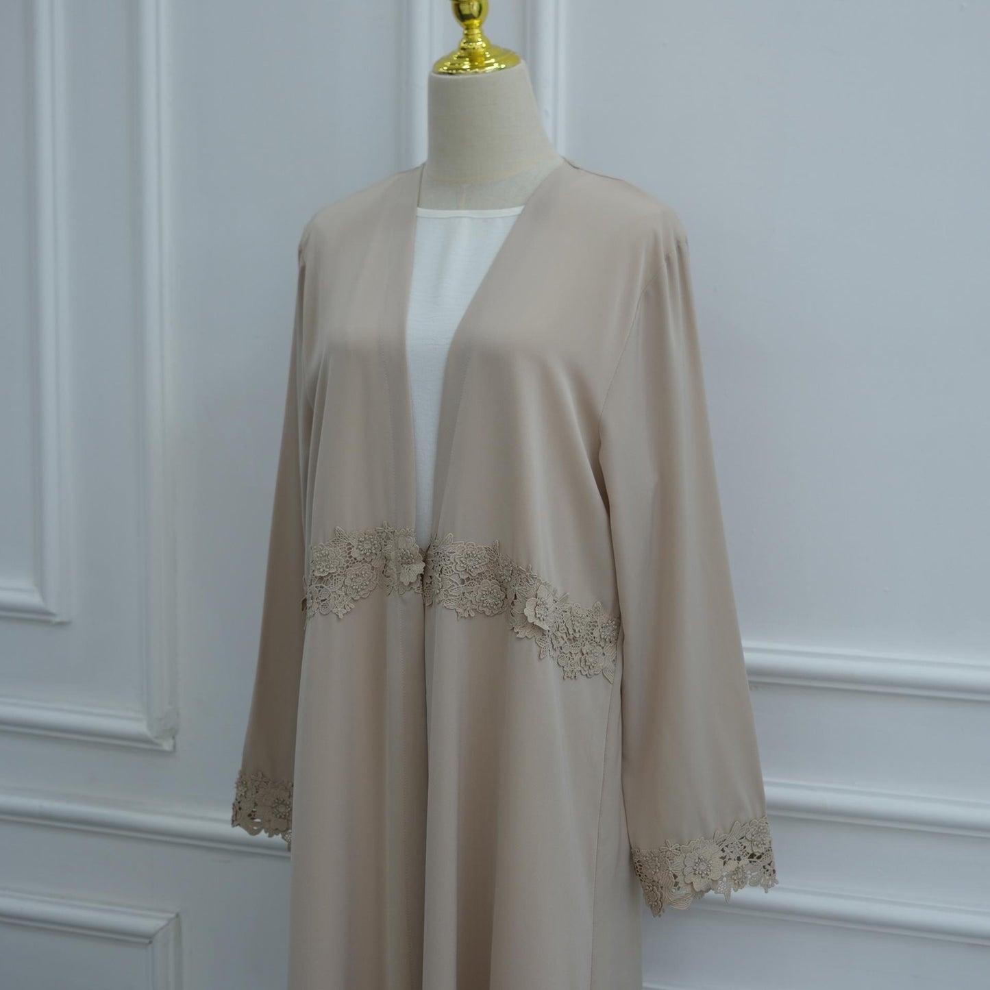 HASA HS6813 Loriya Exquisite Waist Pendulum Lace Long-sleeved Cardigan, Commuting Versatile Cross-border Long-sleeved Outer