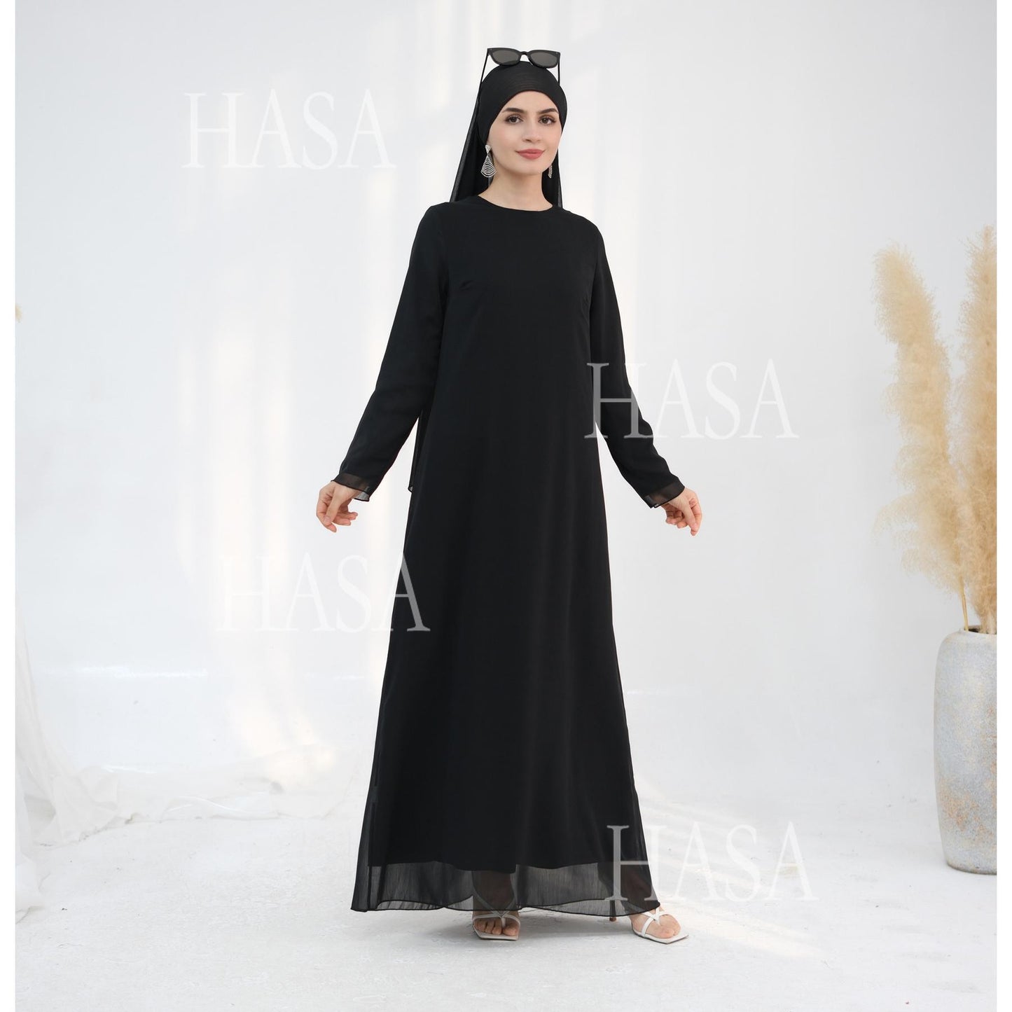 HS5880 Chiffon Texture Layered Design, A Two-way Dress Suitable for Both Daily and Formal Occasions