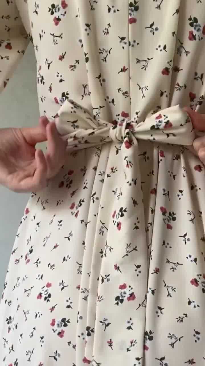 HASASERIES HS1027 Robe longue à lacets et motif floral