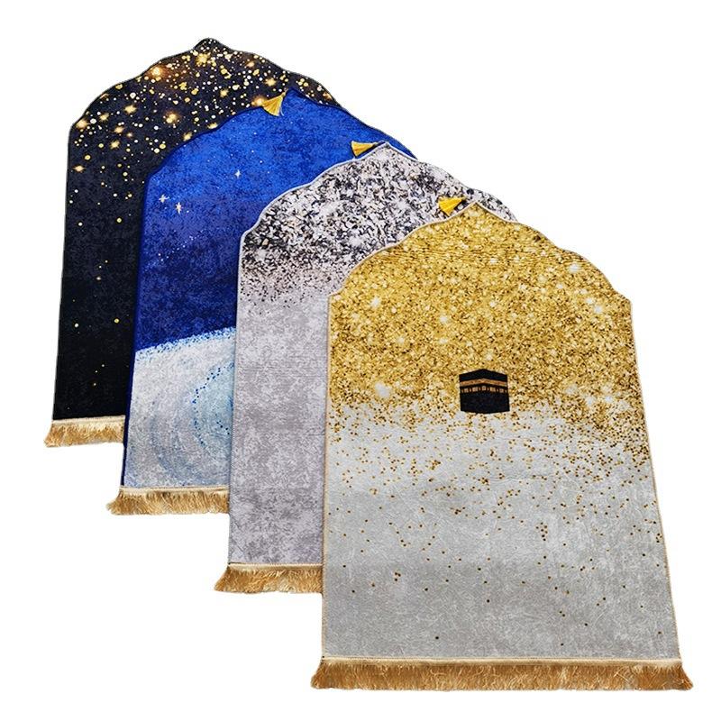 HASASERIES HS1168 Tapis de prière imprimé Tapis Qibla Tapis de prière