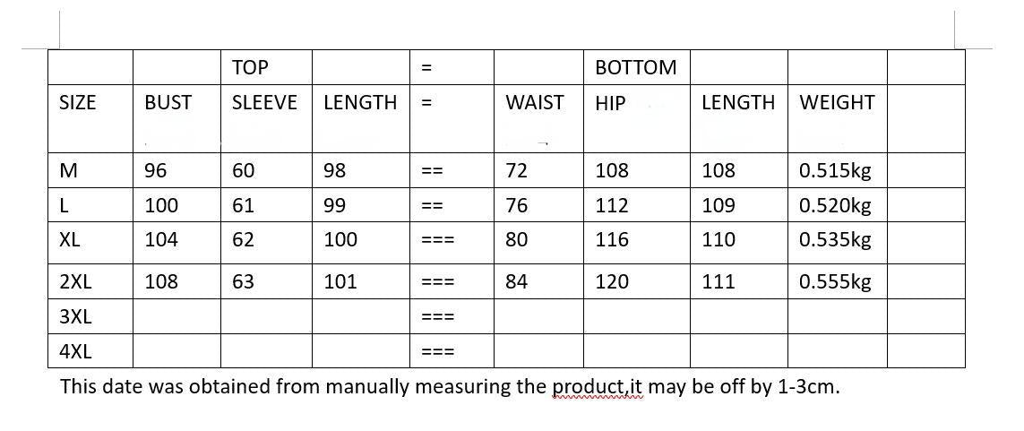 HASASERIES HS0828  2pcs Set Long Sleeved Shirt and Pants