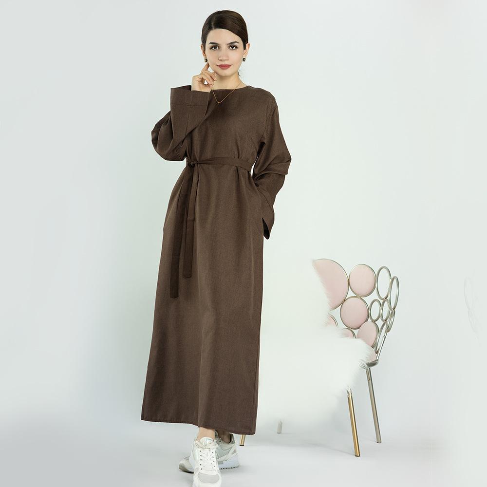 Robe de chambre décontractée de couleur unie HASASERIES HS0711