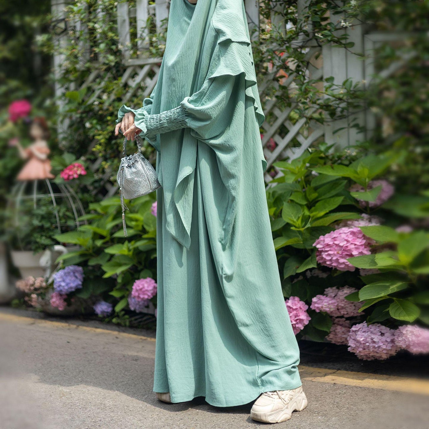 HASASERIES HS1004 Ensemble 2 pièces Abaya + Hijab
