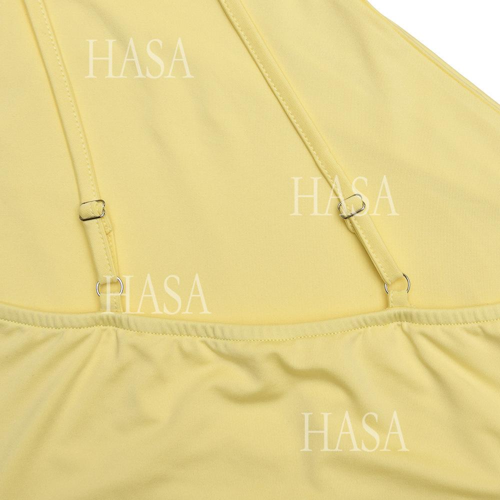 HASA HS6765 Elegant Sculpted Fit Maxi Dress