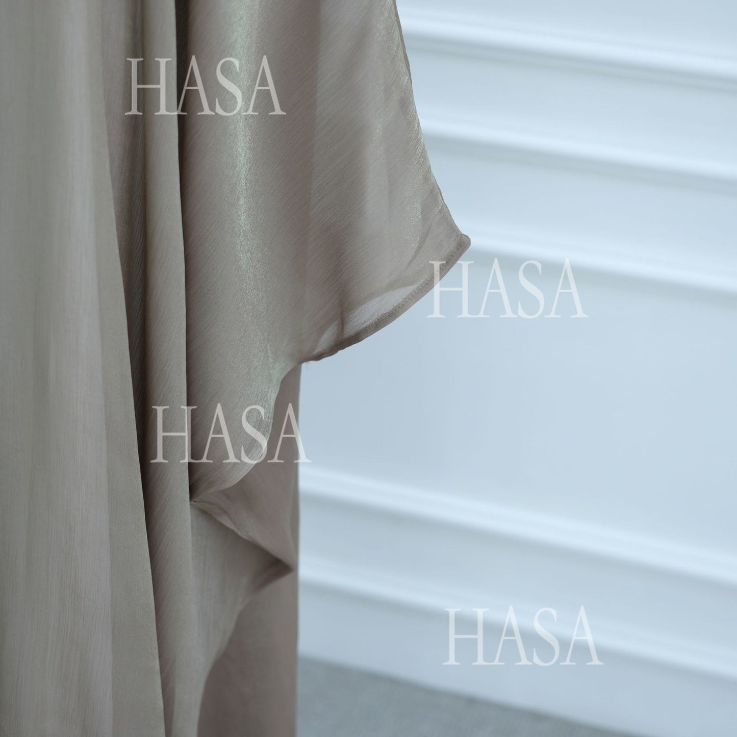 HS6534 Elegant Island Wrinkle Texture Solid Color Cardigan Robe