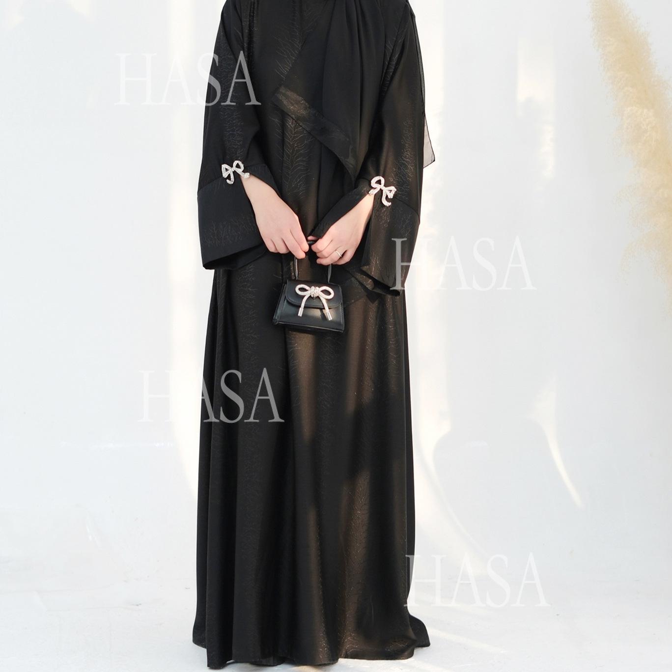 HS5867 Bow-knot Cuff Long Skirt | Elegant and Radiant