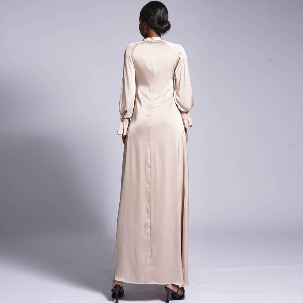 HASASERIES HS0436 Diamond Buckle Long Solid Loose Dress