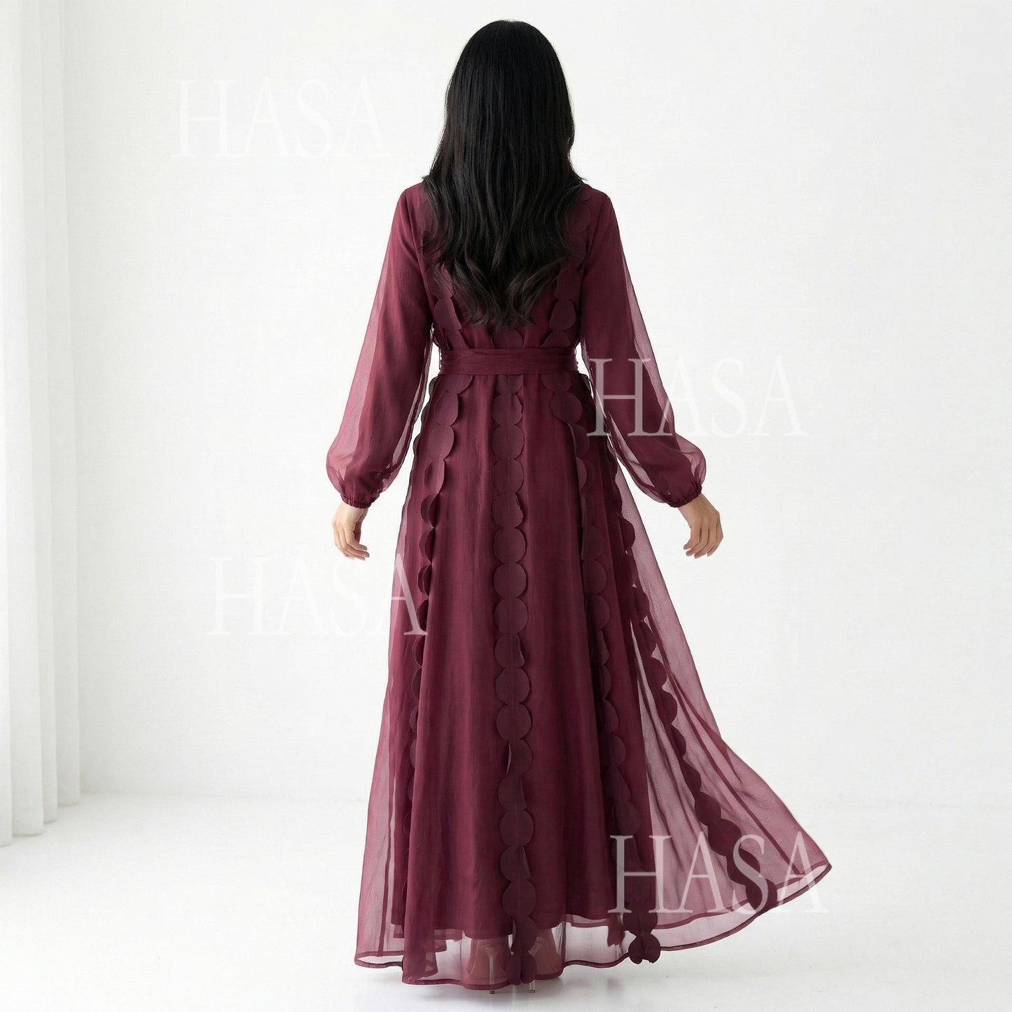 HASA HS6805 Premium Modest Abaya Set with Chic Details