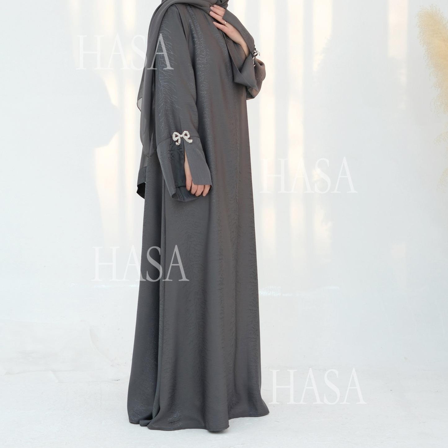 HS5867 Bow-knot Cuff Long Skirt | Elegant and Radiant