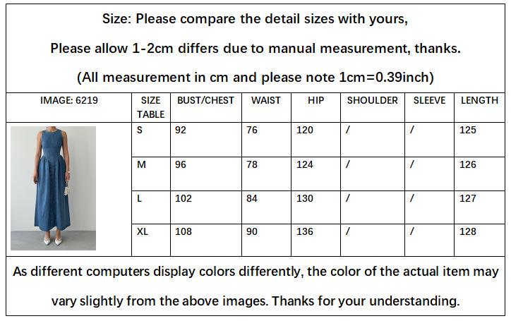 HASA HS6787 Vintage Inspired Light Blue Denim Dress with Full Skirt
