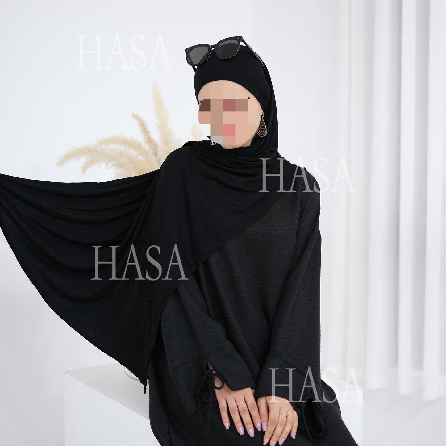 HS6554 Plain Modal Cotton Scarf with Lightweight Comfort