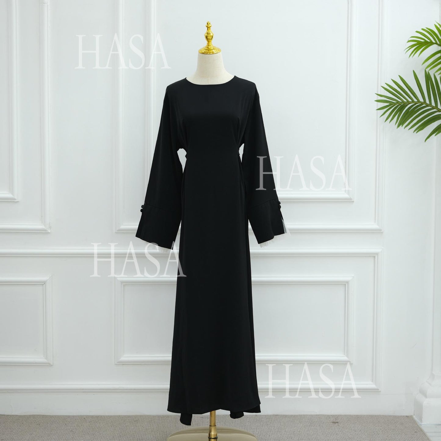HASA's series HS6507 Simple style spliced lace robe dress (headscarf not included)