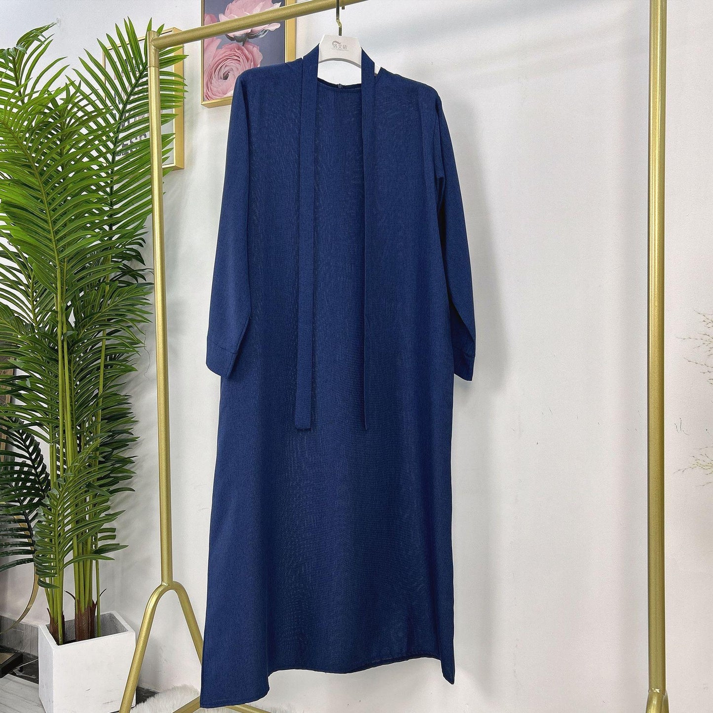Robe de chambre décontractée de couleur unie HASASERIES HS0711