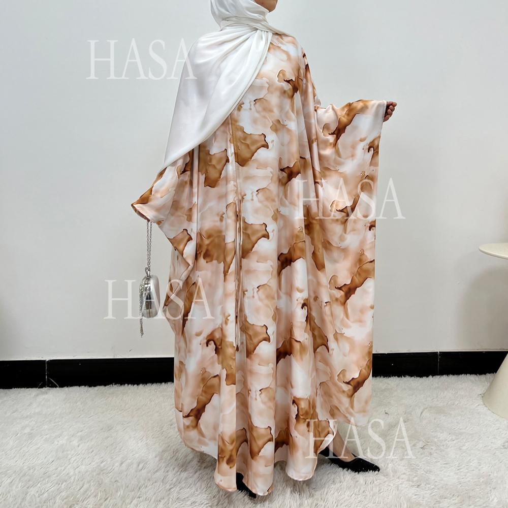 HS6502 Loose-fitting Printed Robe (headscarf Not Included)