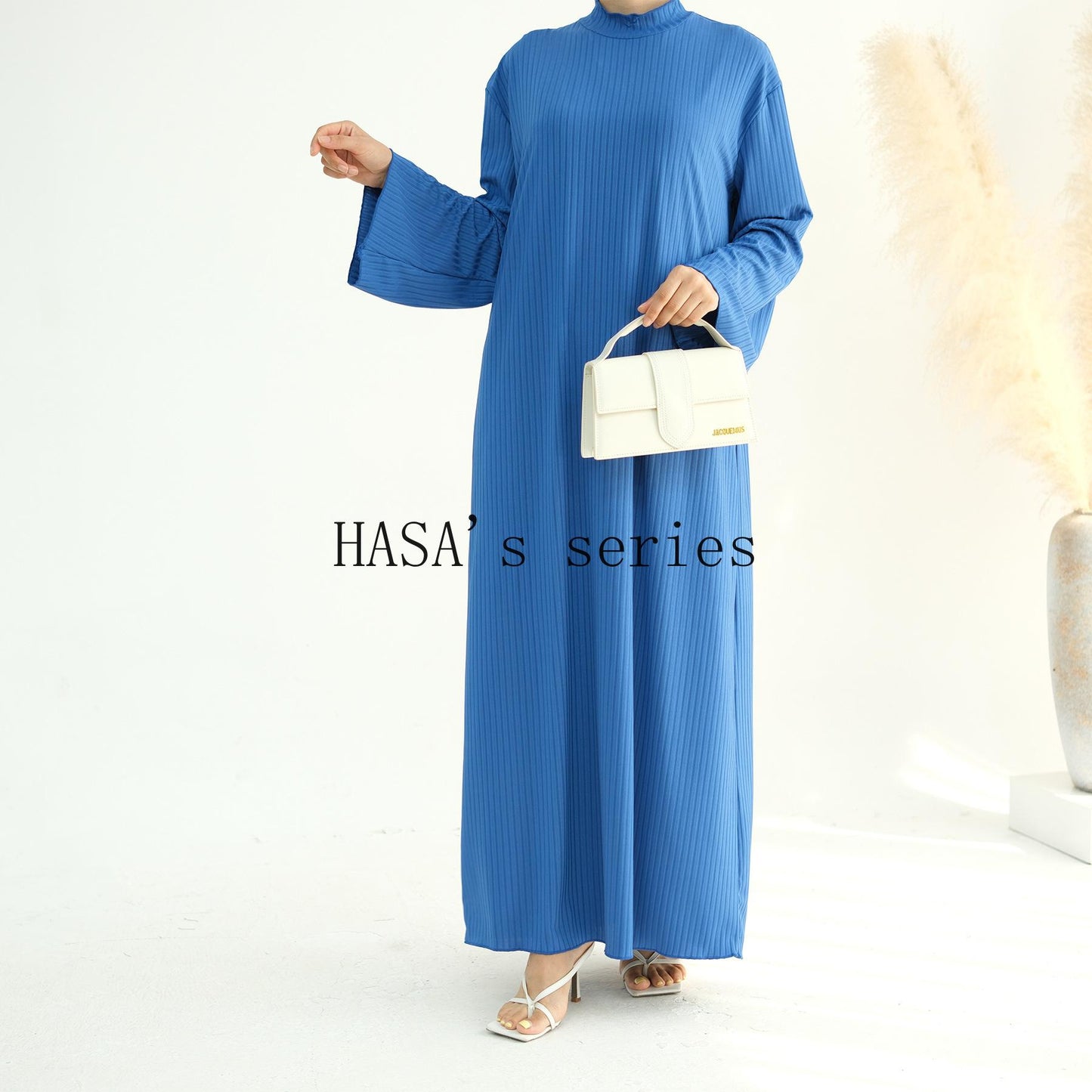 HS5509 Beautiful Stand Collar Dress Robe - Lightweight multi-color design, comfortable and stylish party  wear red dress thick  thigh 2  part bow  outfits