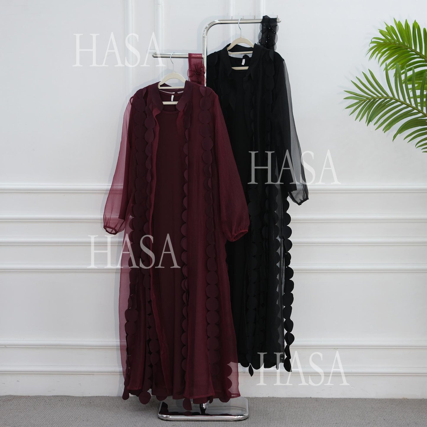 HASA HS6805 Premium Modest Abaya Set with Chic Details
