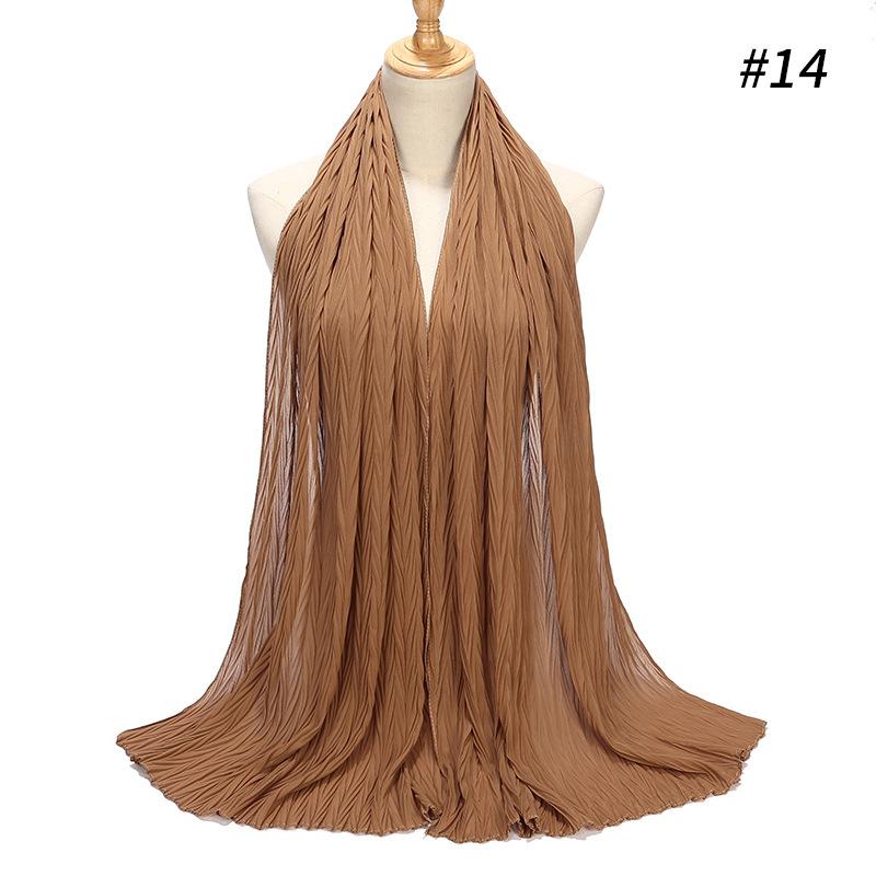 HASASERIES HS1137 Pearl Chiffon Baotou Scarf