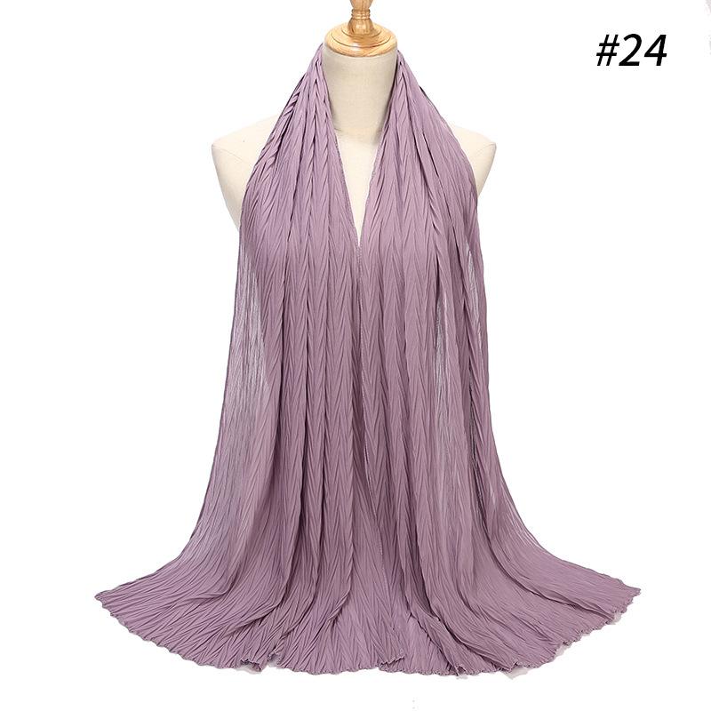HASASERIES HS1137 Pearl Chiffon Baotou Scarf