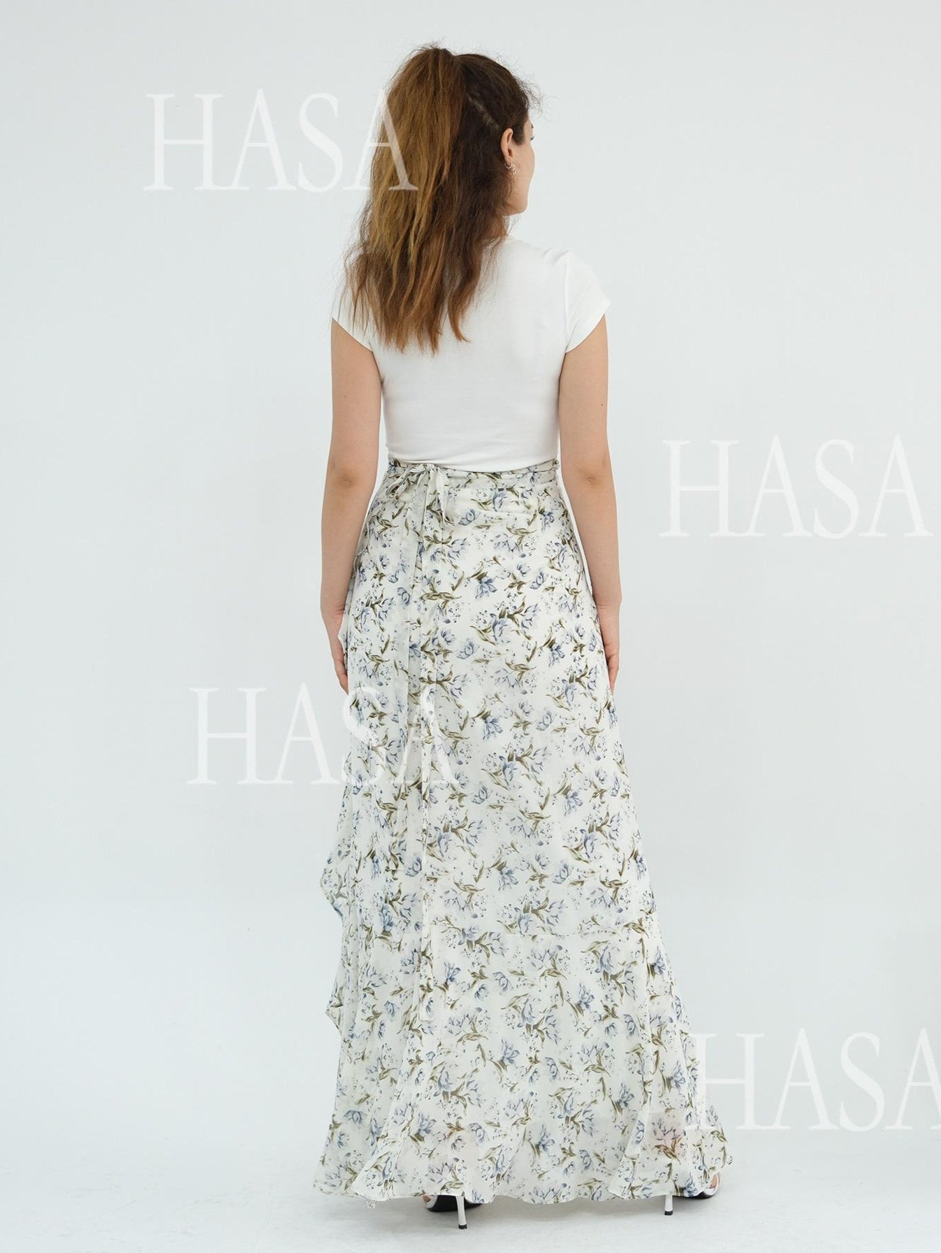 HS6580 Printed cardigan and skirt two-piece set