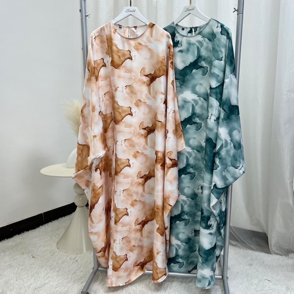 HS6502 Loose-fitting Printed Robe (headscarf Not Included)