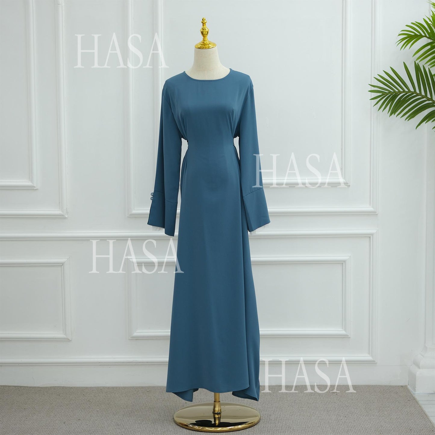 HASA's series HS6507 Simple style spliced lace robe dress (headscarf not included)