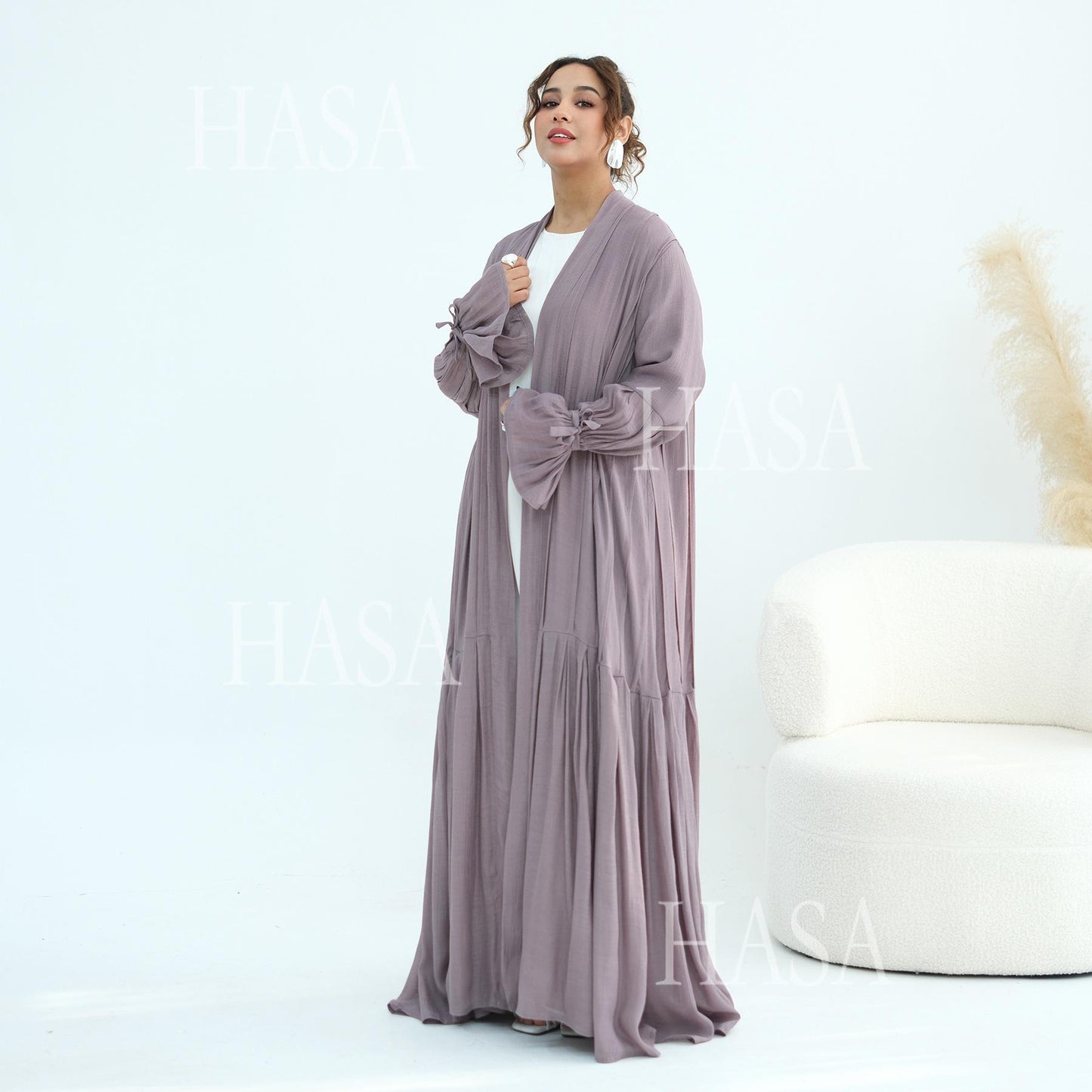 HASA HS6802 Flowy Abaya and Hijab Set You Will Love