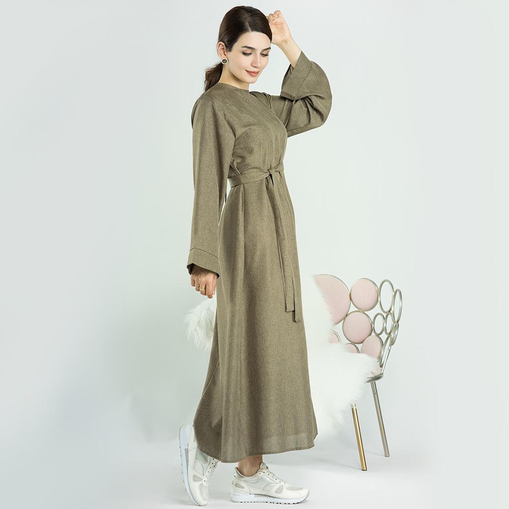 Robe de chambre décontractée de couleur unie HASASERIES HS0711