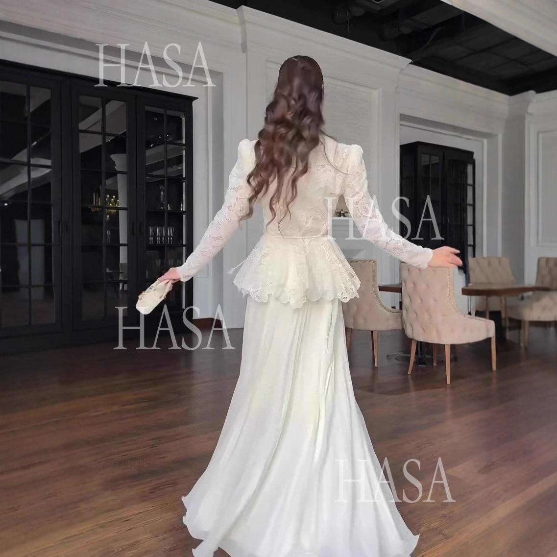HASA HS6756 Soft Elegant Layered Occasion Dress