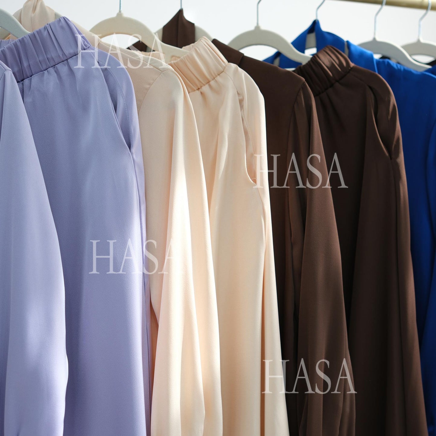 HS5874 Gentle Lace-up Two-piece Suit, Simple Texture, First Choice for Daily Wear abaya girl