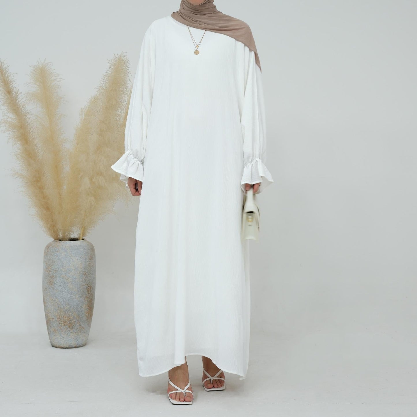 HASASERIES HS0996 1pcs Solid Color Abaya Dress