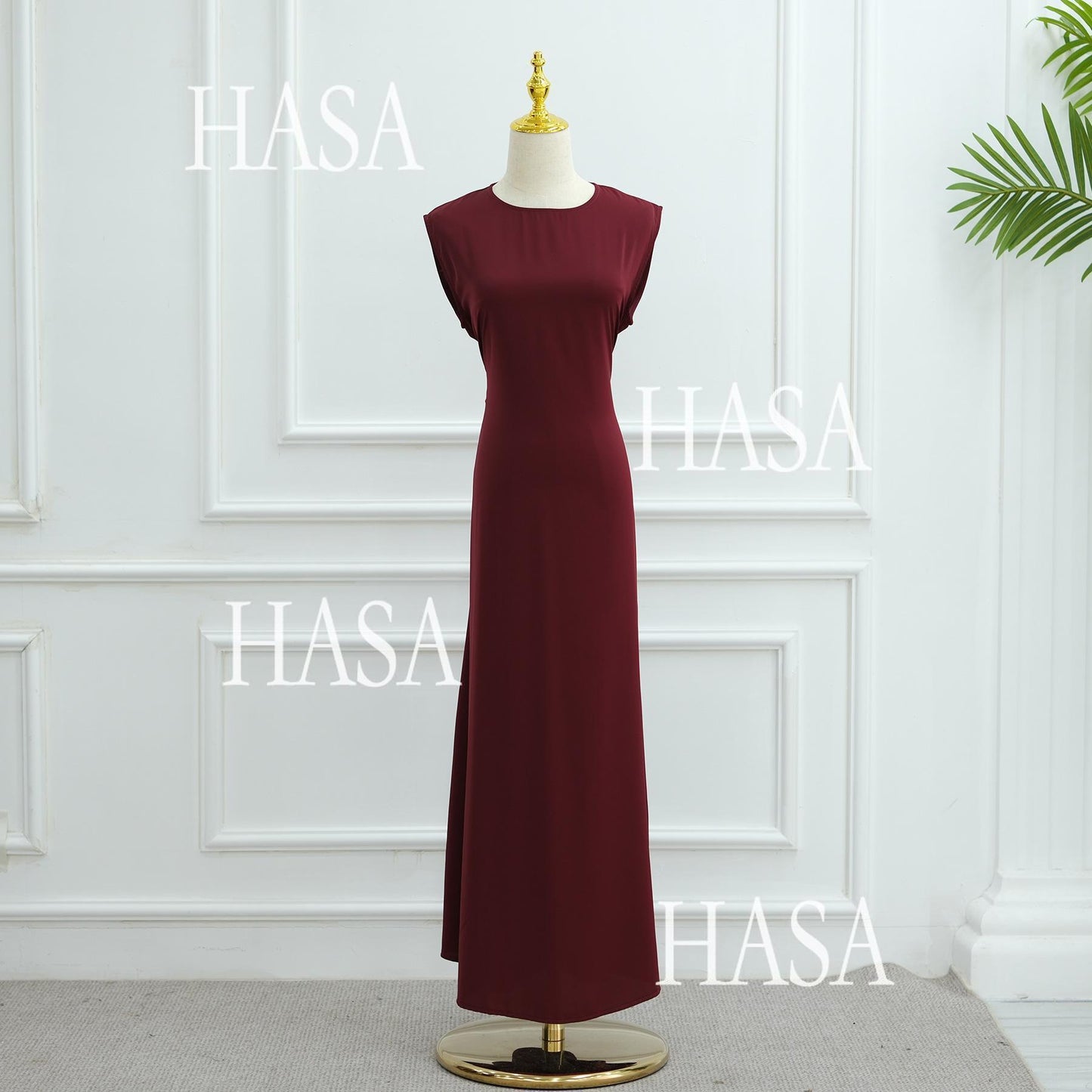 HS5883  A Two-piece Robe and Skirt Set with A Soft Bow and A Belt Design open abaya outfit