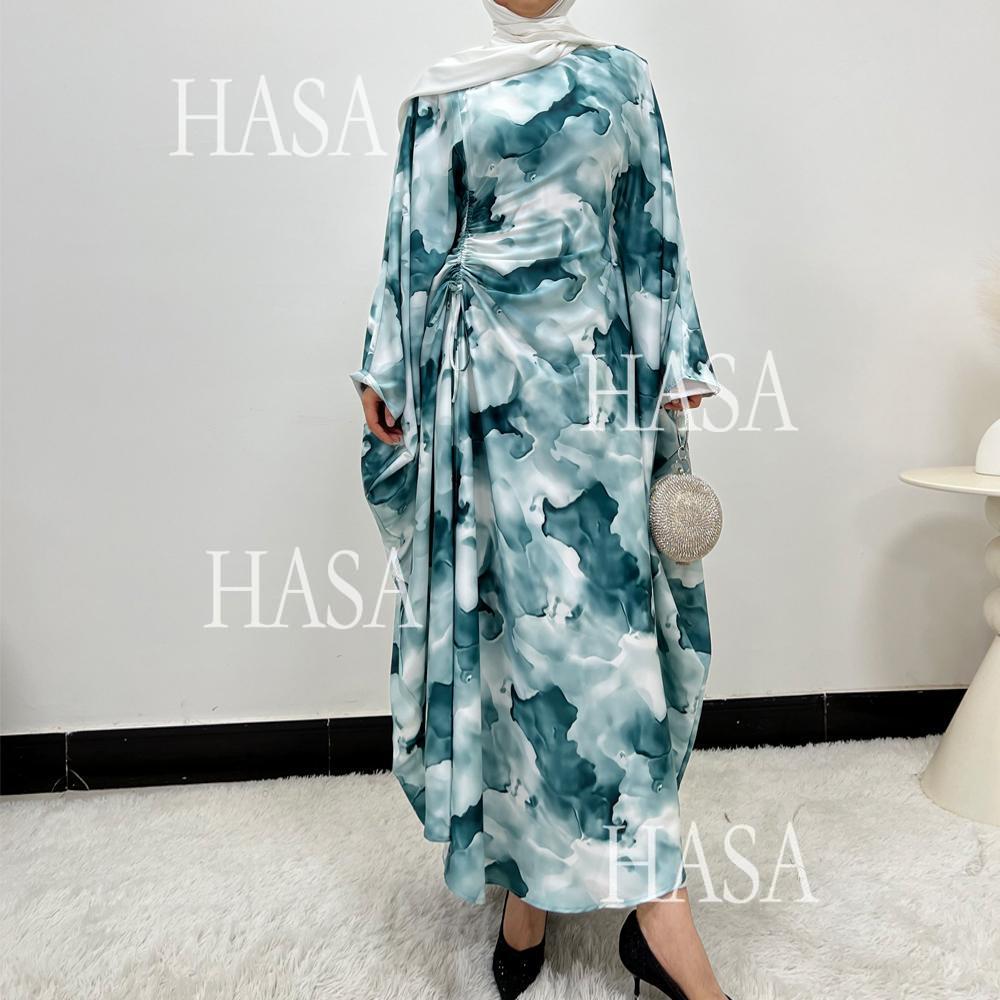 HS6502 Loose-fitting Printed Robe (headscarf Not Included)