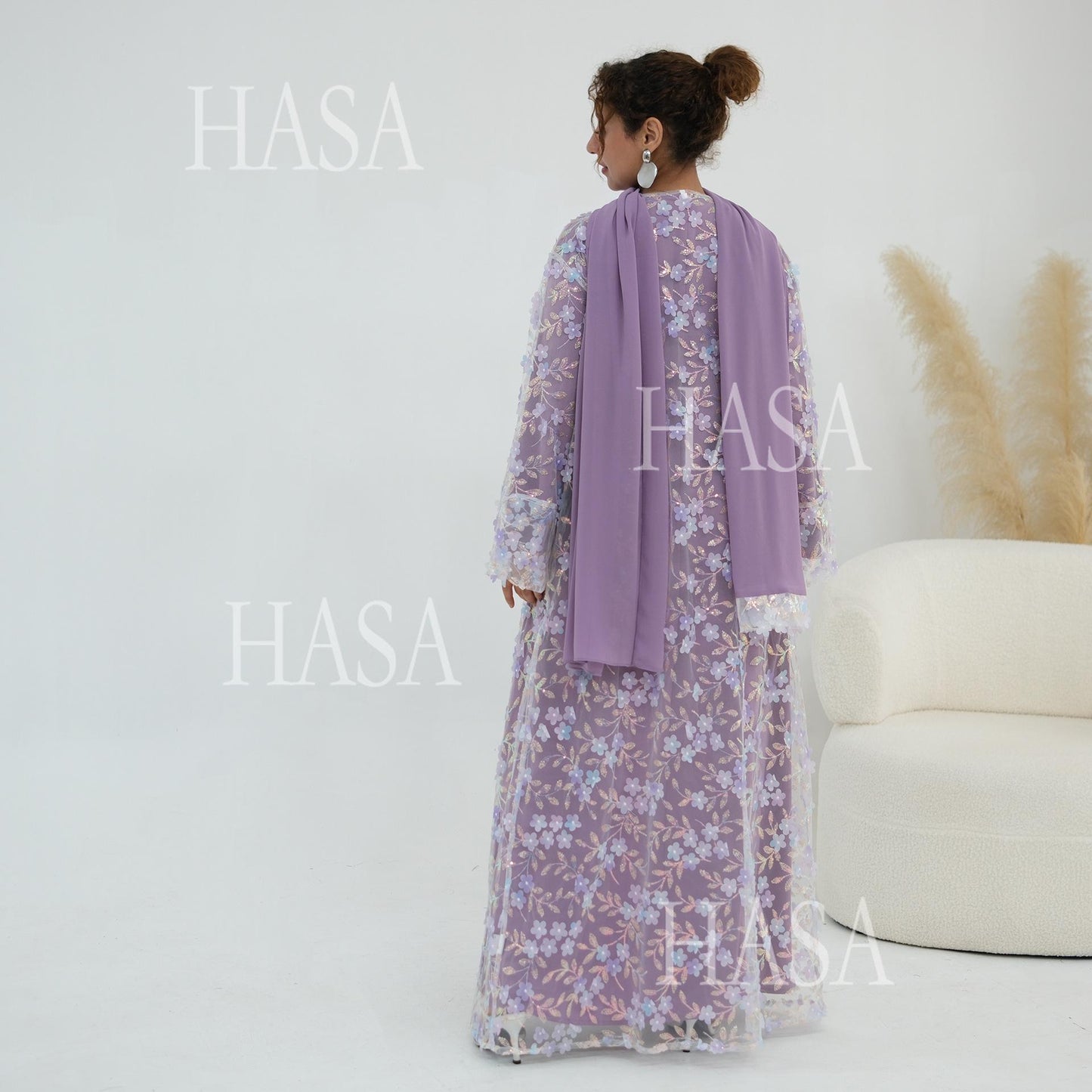 HASA HS6804 Premium Three Piece Abaya for Timeless Style