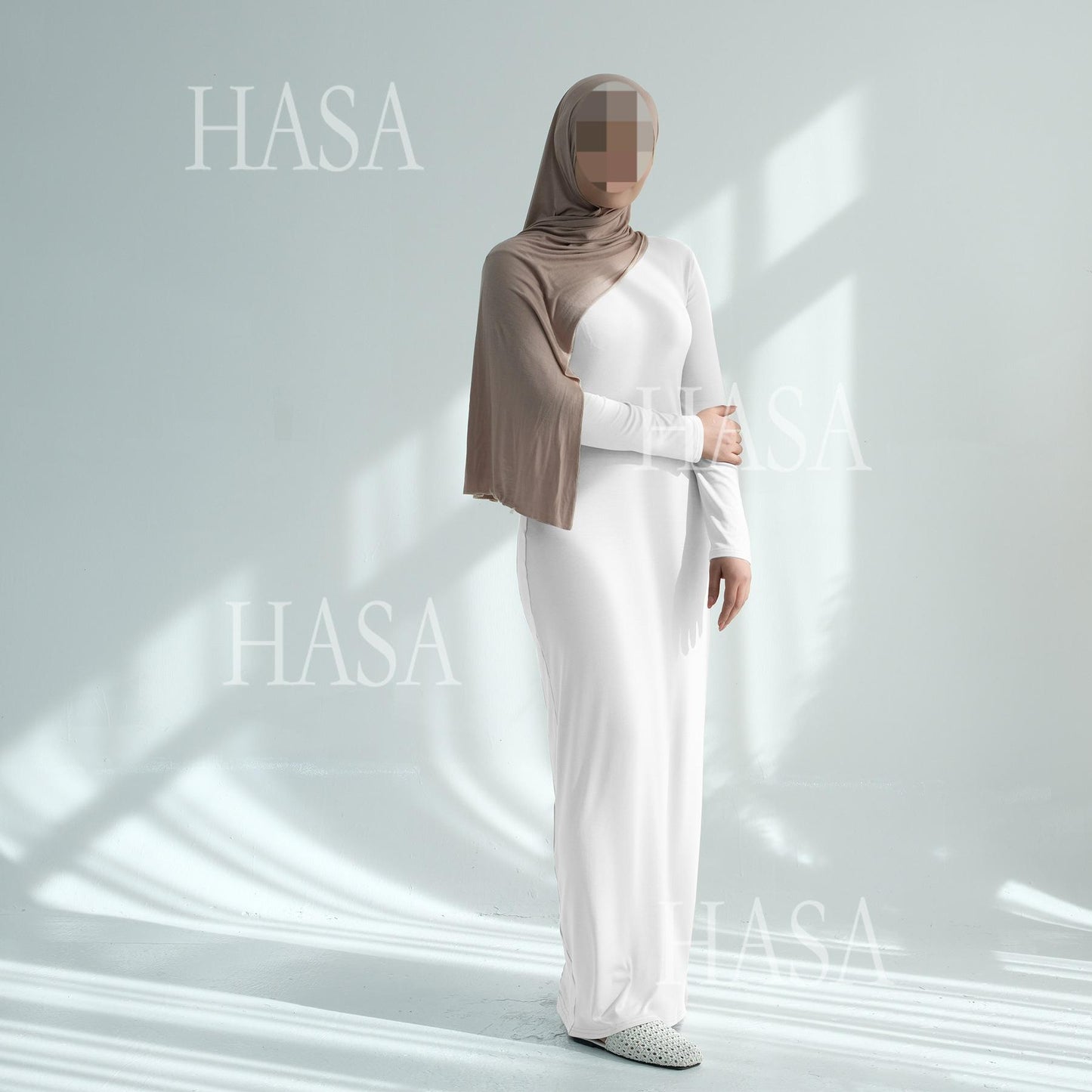 HS6565 Basic Solid Color Modal Cotton Long Dress