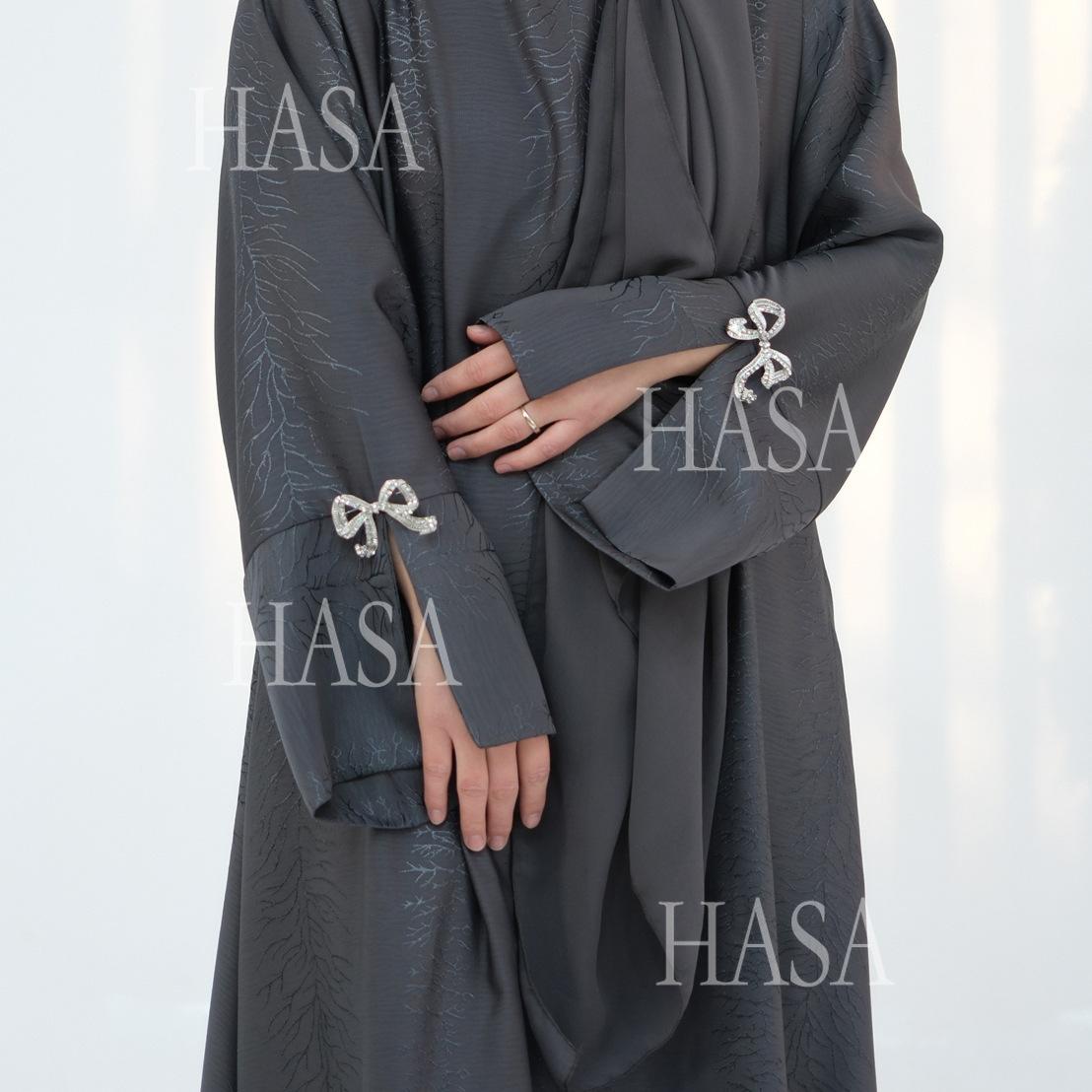 HS5867 Bow-knot Cuff Long Skirt | Elegant and Radiant