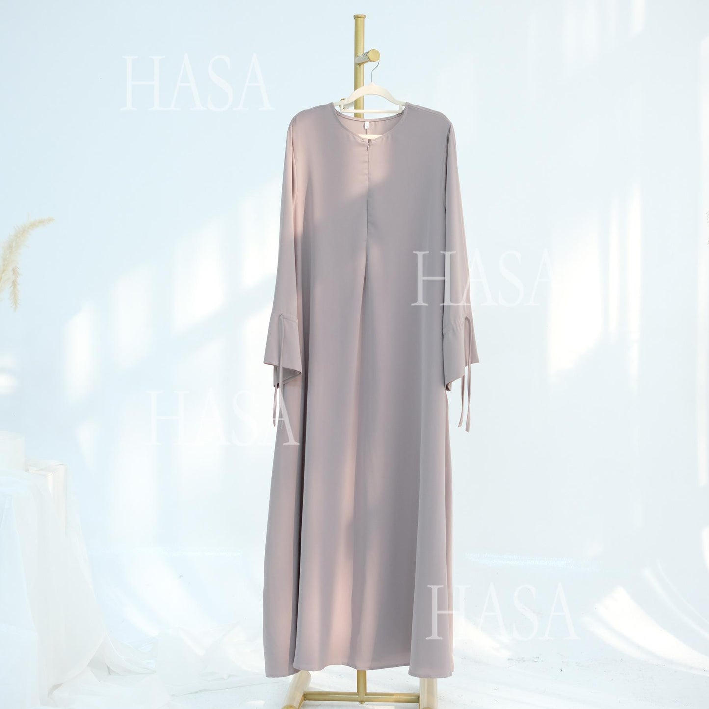 HS5861 Solid Color Sleeve Robe (without Headscarf), Elegant Temperament Instantly abaya girl