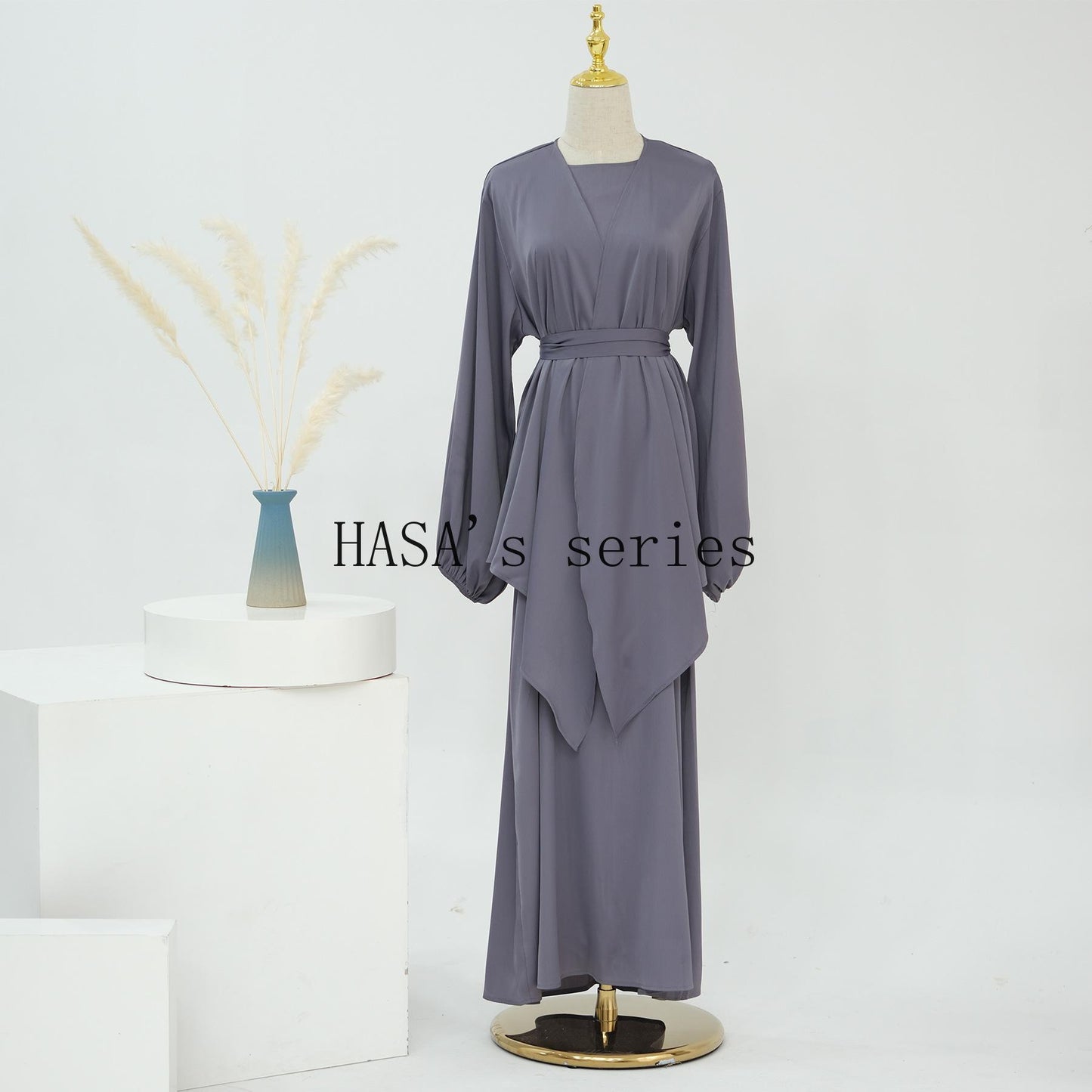 HS4845 Simple, Solid-color, Loose-fitting Two-piece Set, A Comfortable and Coordinated Outfit.
