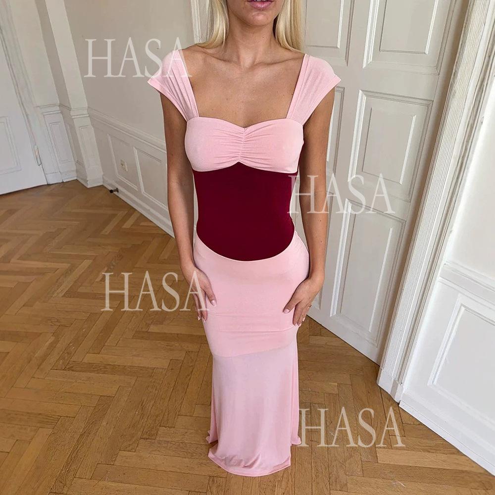 HASA HS6771 Soft Glam Fitted Evening Dress