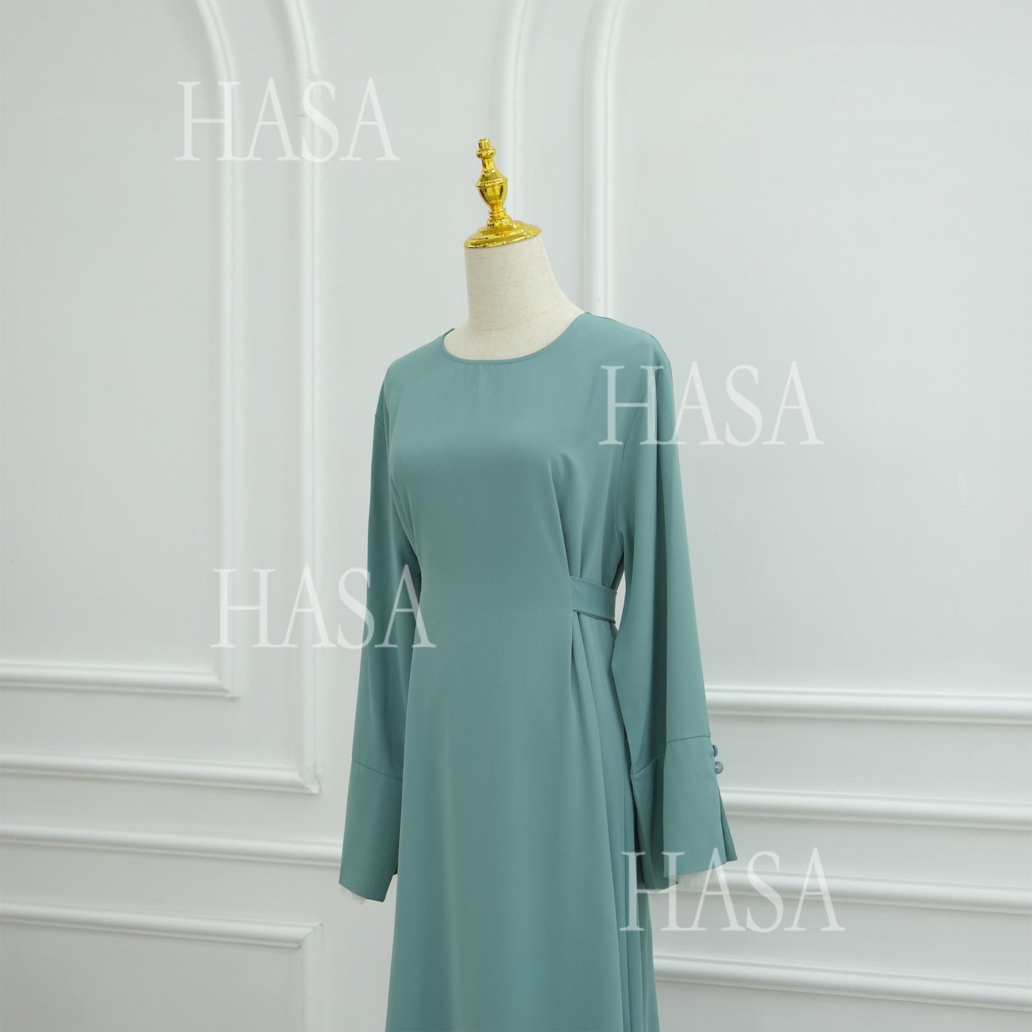 HASA's series HS6507 Simple style spliced lace robe dress (headscarf not included)