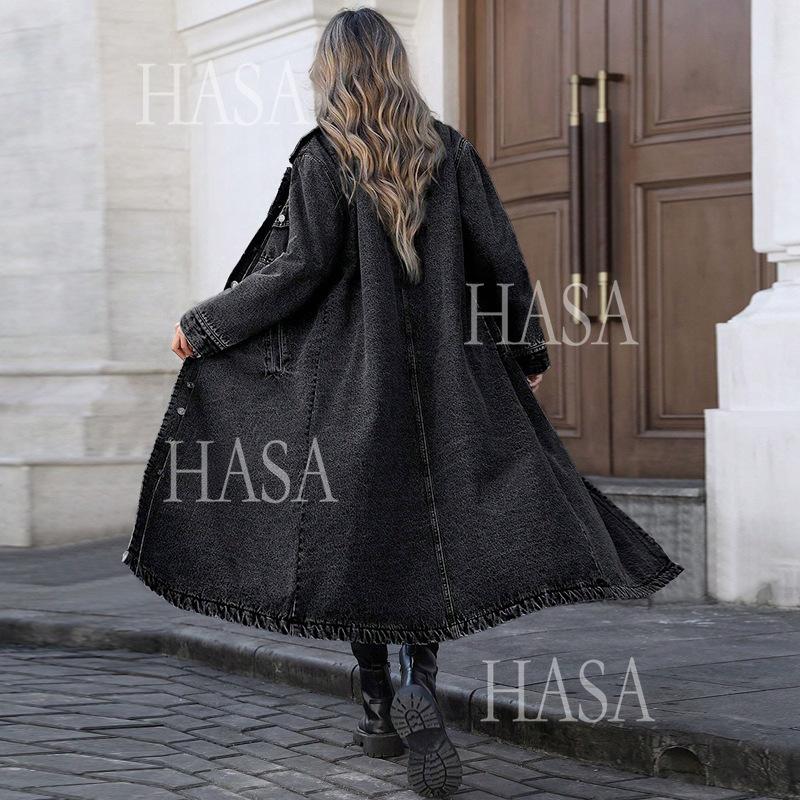 HASASERIES  HS6694 Denim Long Coat