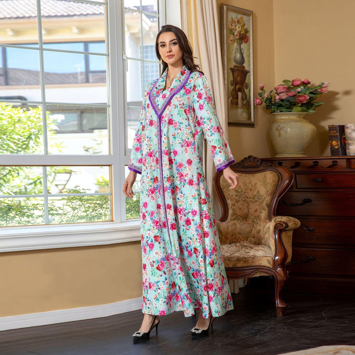 Robe à imprimé diamant tendance HASASERIES HS1079