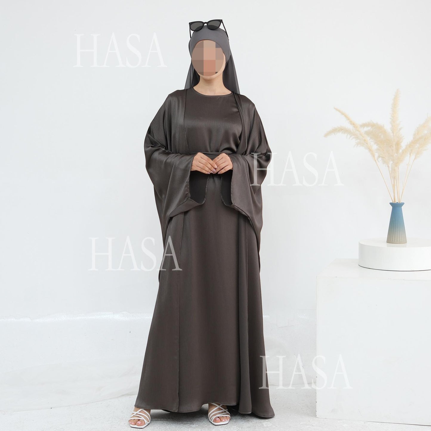 HS6575 Elegant Two-piece Cardigan Robe Set
