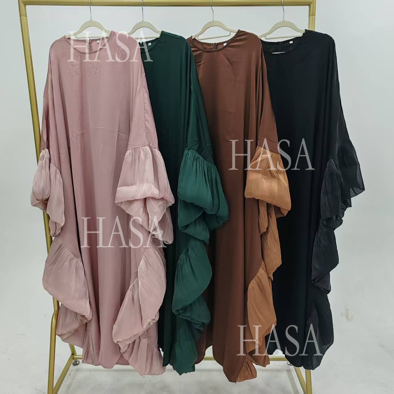 HS6473 Elegant and Graceful Heavy Stitching Lace Sleeve Robe