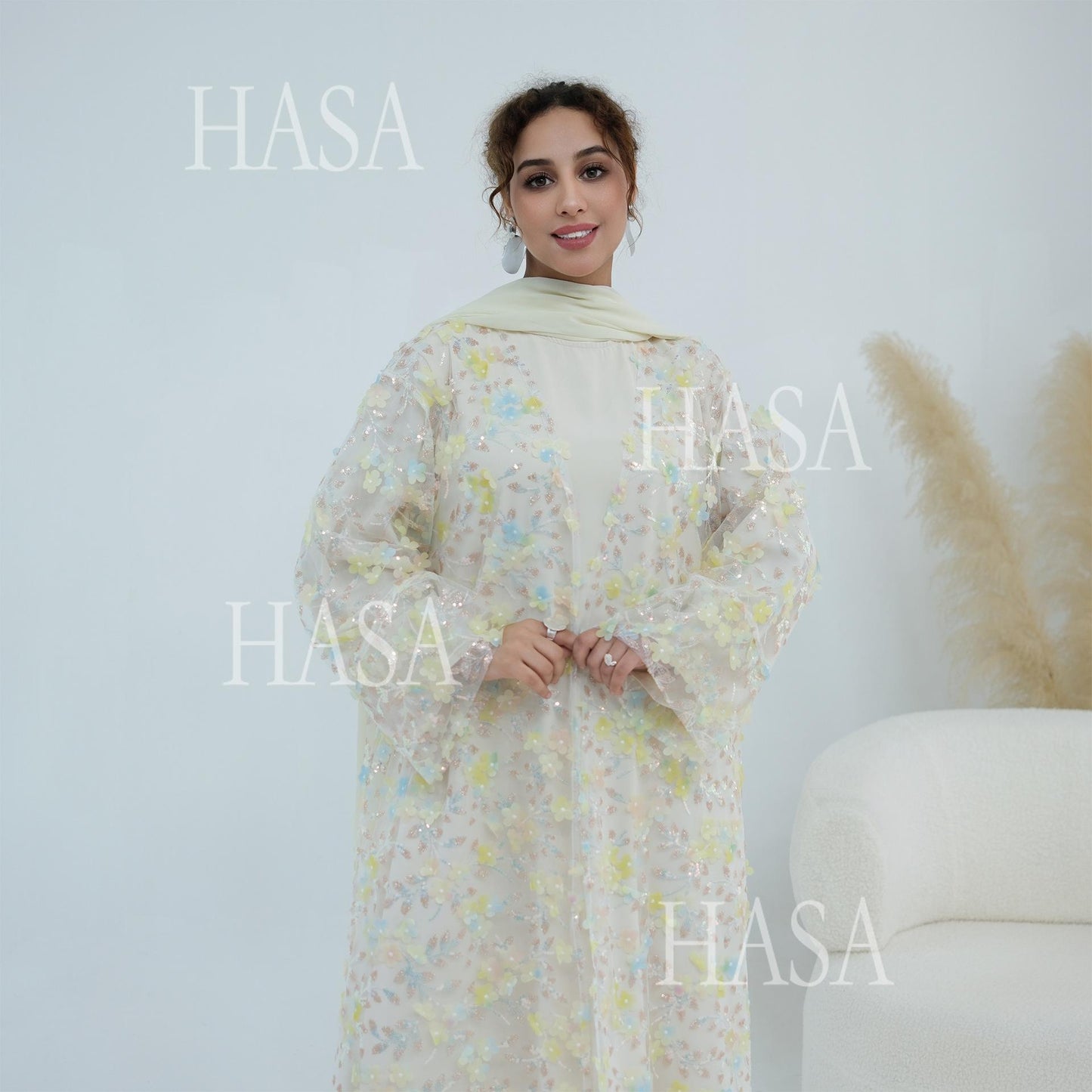 HASA HS6804 Premium Three Piece Abaya for Timeless Style