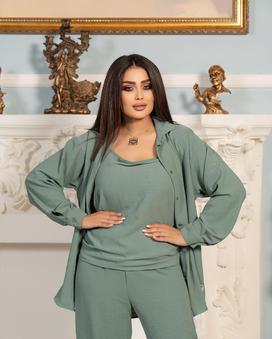 HASASERIES HS0829 3pcs Set Long Sleeved Shirt Vest and Pants