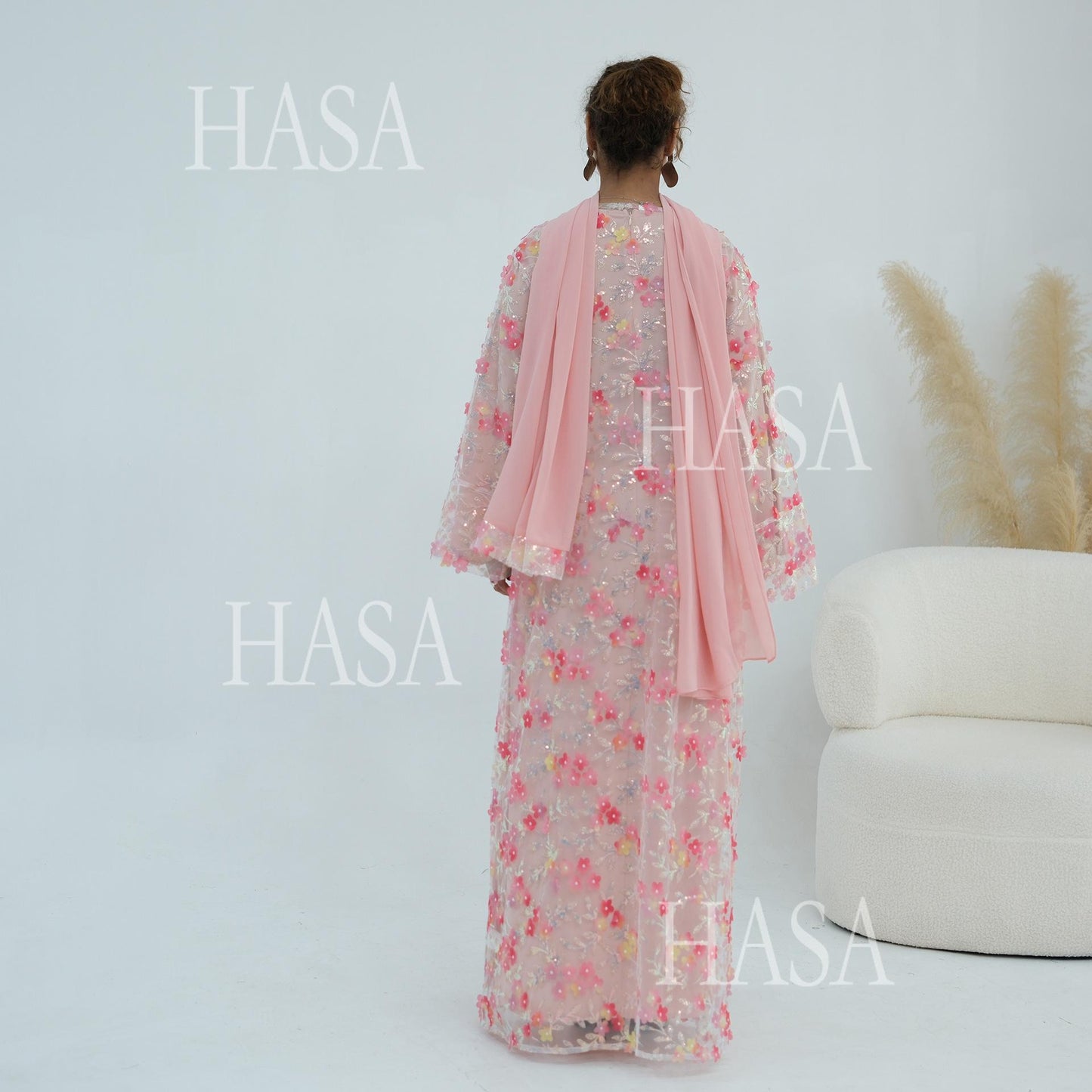 HASA HS6804 Premium Three Piece Abaya for Timeless Style