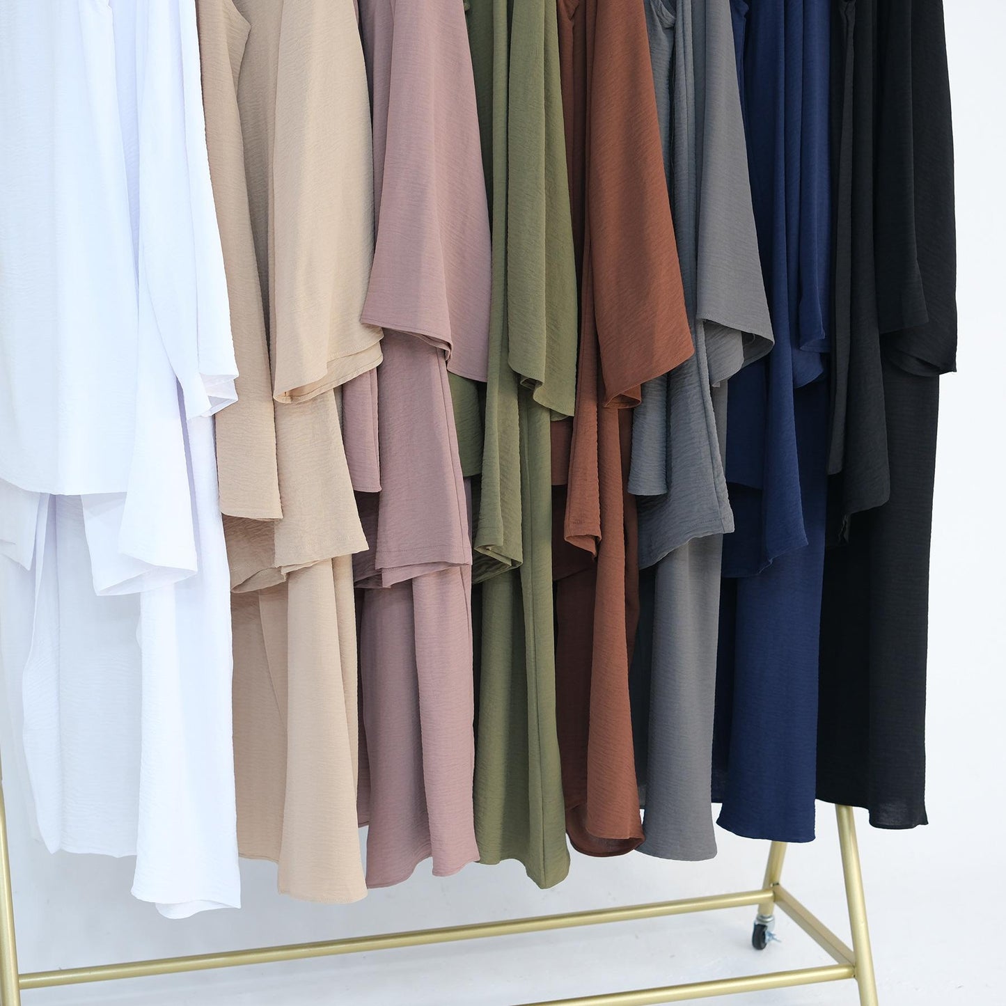 HS5107 Classic Solid Color Three-piece Suit - Loose Long Design Combination