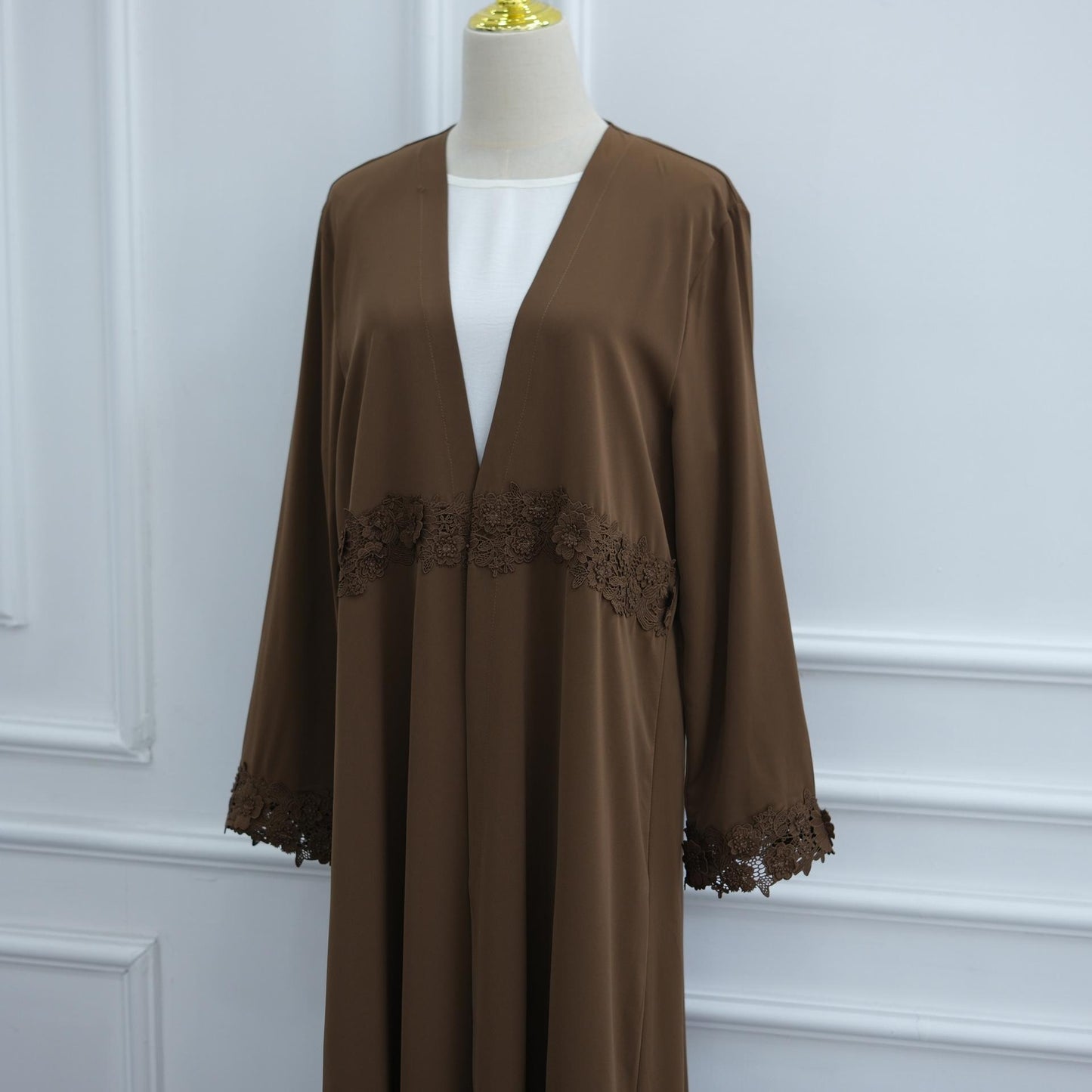 HASA HS6813 Loriya Exquisite Waist Pendulum Lace Long-sleeved Cardigan, Commuting Versatile Cross-border Long-sleeved Outer